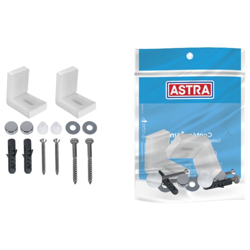 ASTRA - KIT PARA FIXA��O VASO SANIT�RIO LATERAL 